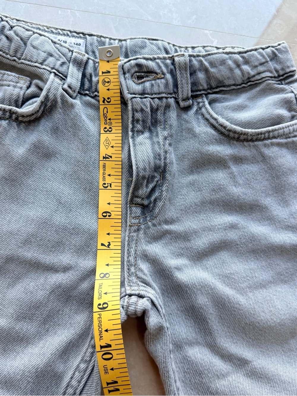 ZARA Jeans Size 9/10 kids , boys, girls, gray color, cotton 100%. - Picture 11 of 13